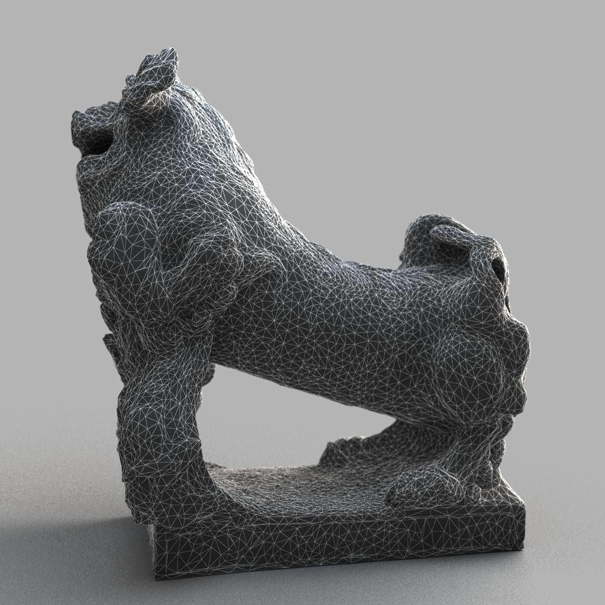 Lion-statue-006F chinese lion statue - chinese lion statue Low-poly 3D model_16