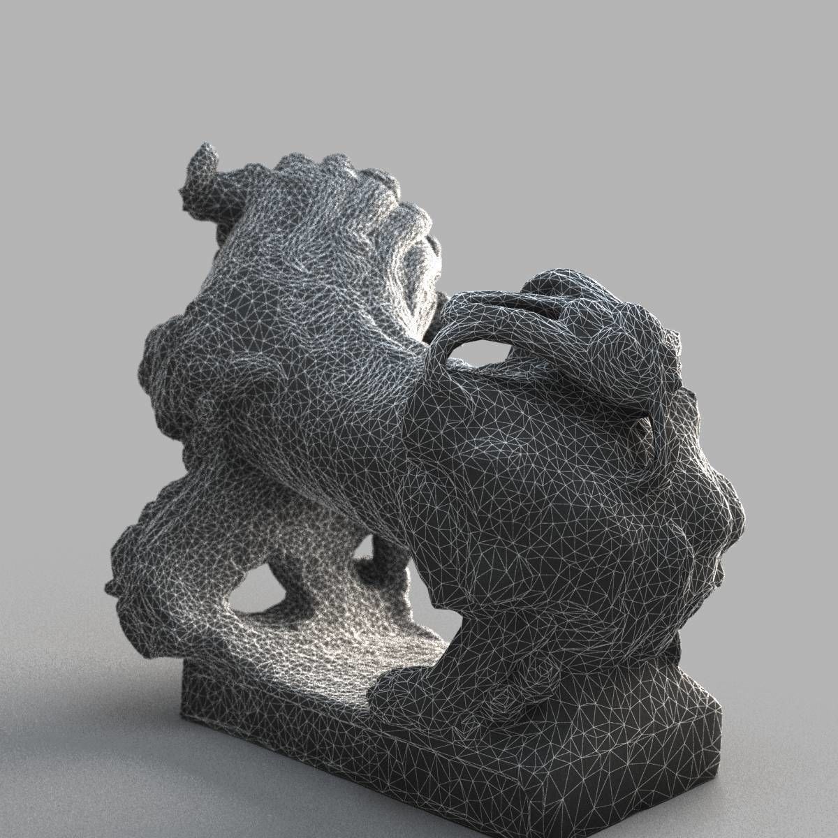 Lion-statue-006F chinese lion statue - chinese lion statue Low-poly 3D model_15