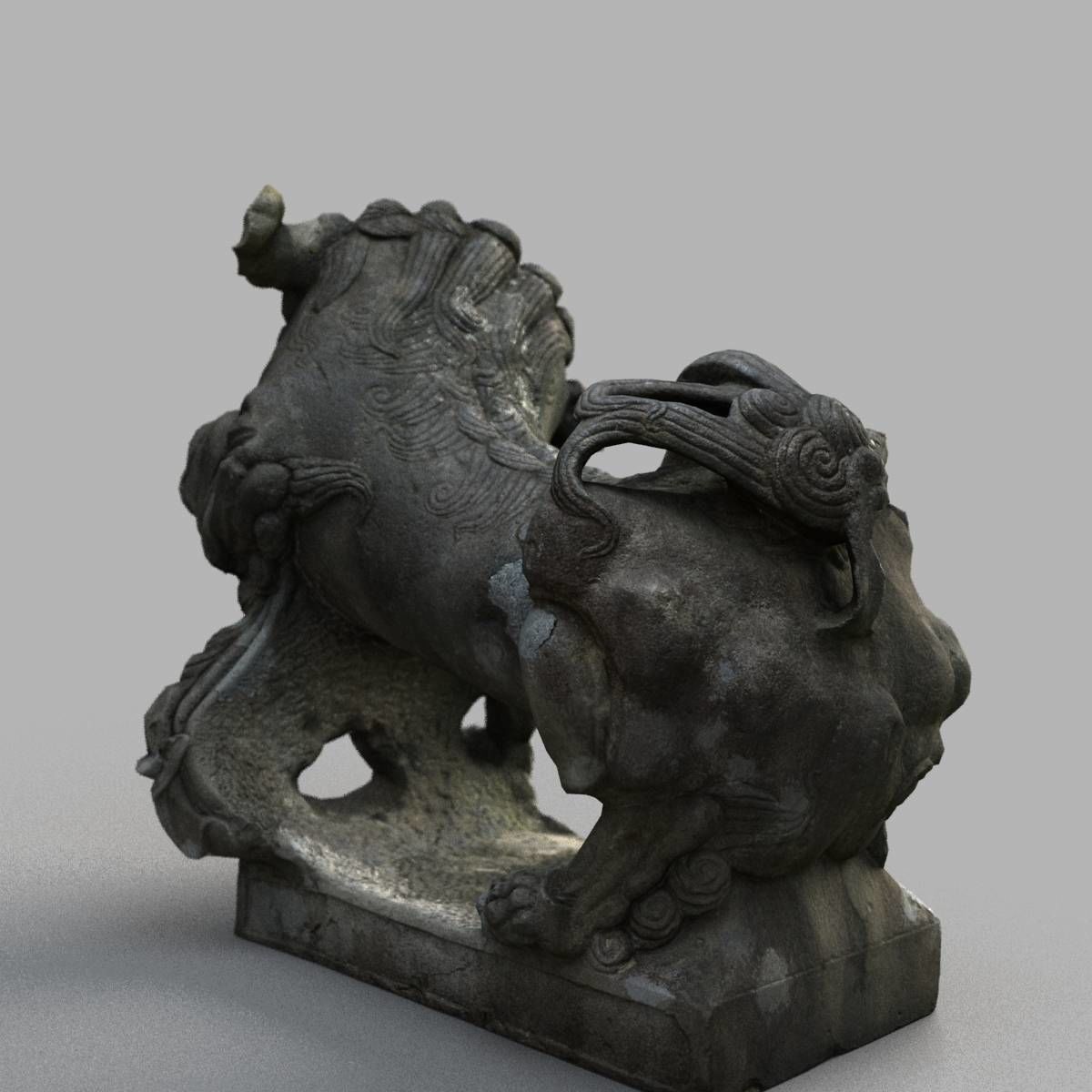 Lion-statue-006F chinese lion statue - chinese lion statue Low-poly 3D model_3