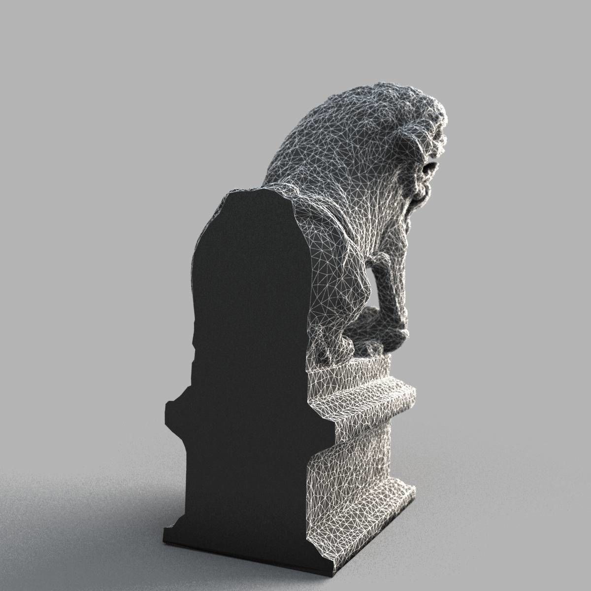 Lion-statue-007M lion statue 3D model_14