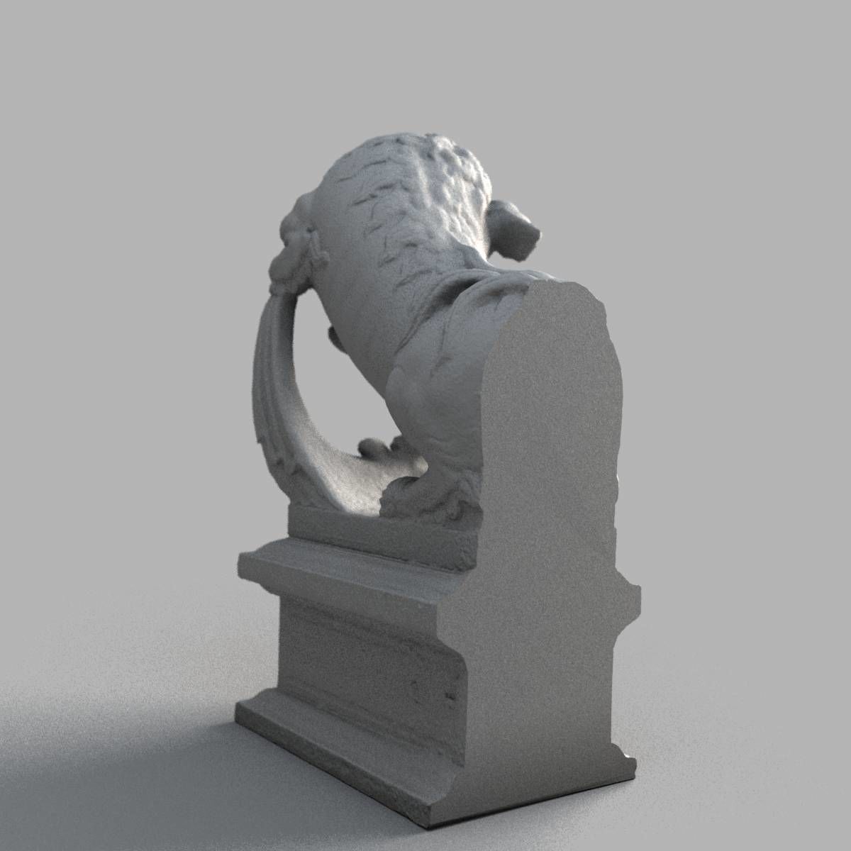 Lion-statue-007M lion statue 3D model_9