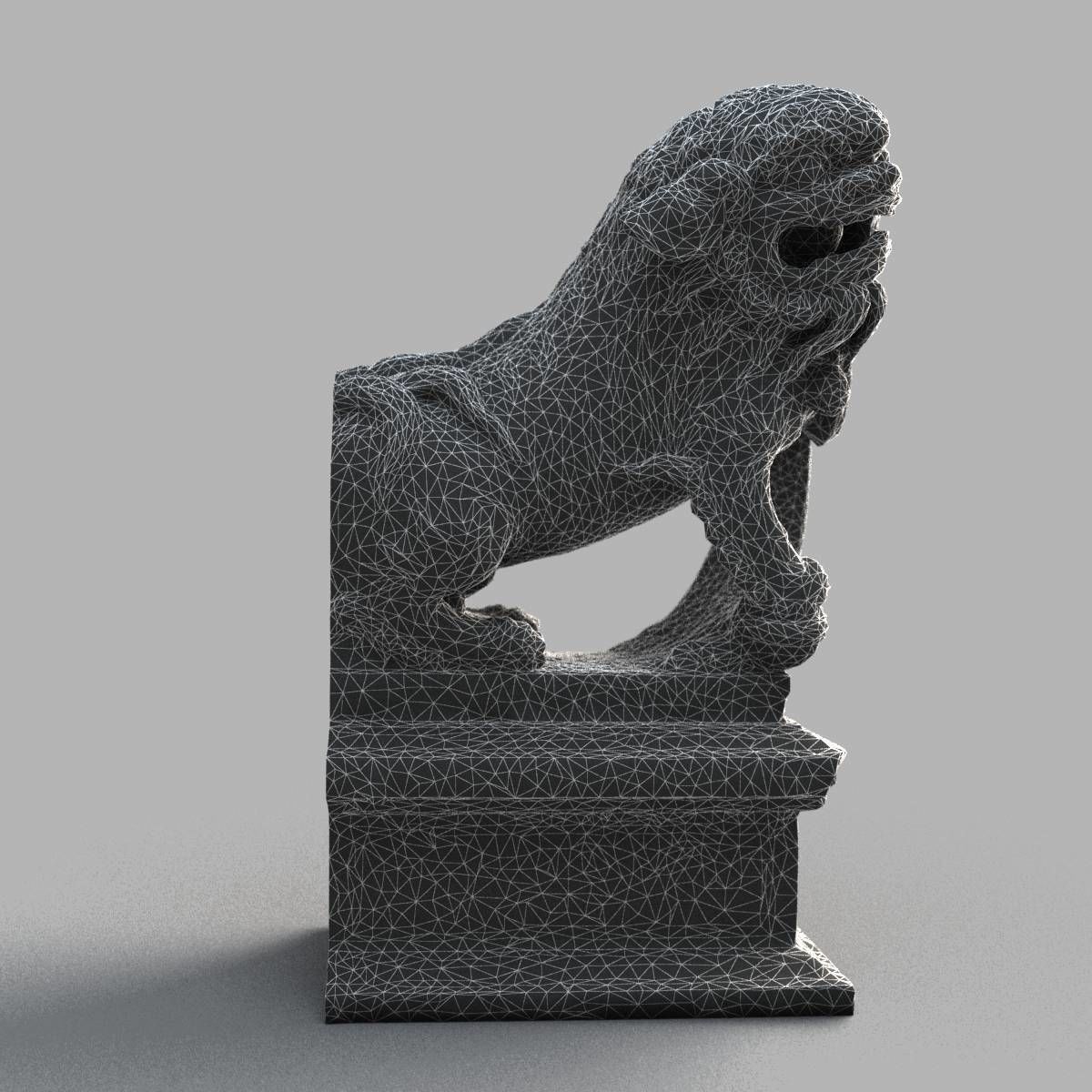 Lion-statue-007M lion statue 3D model_13