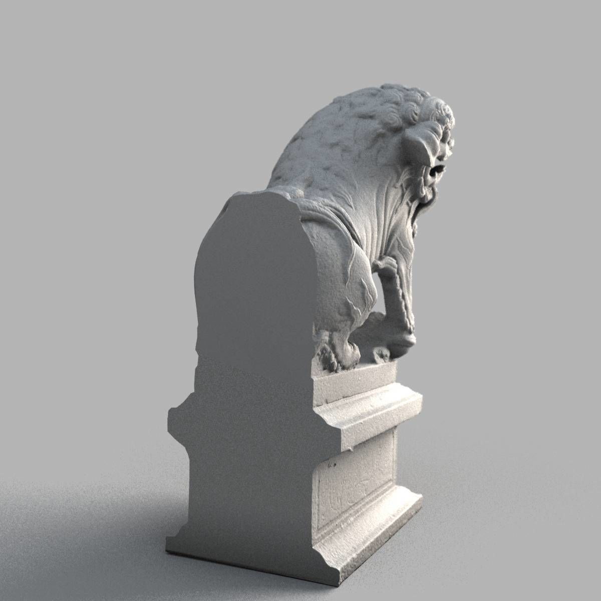 Lion-statue-007M lion statue 3D model_8