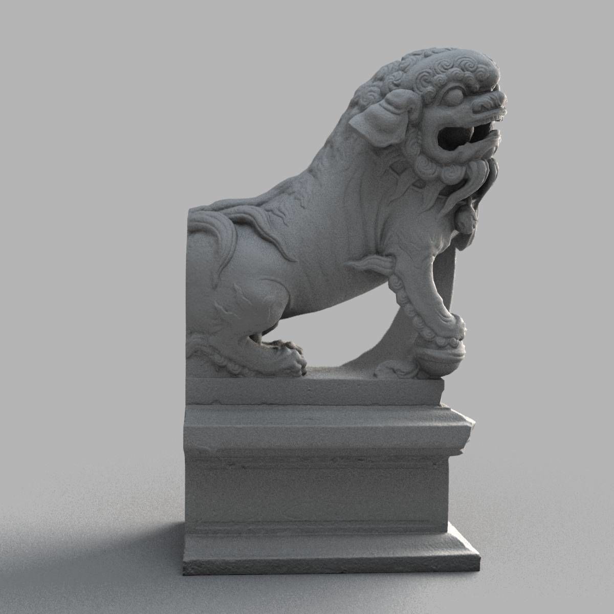 Lion-statue-007M lion statue 3D model_7