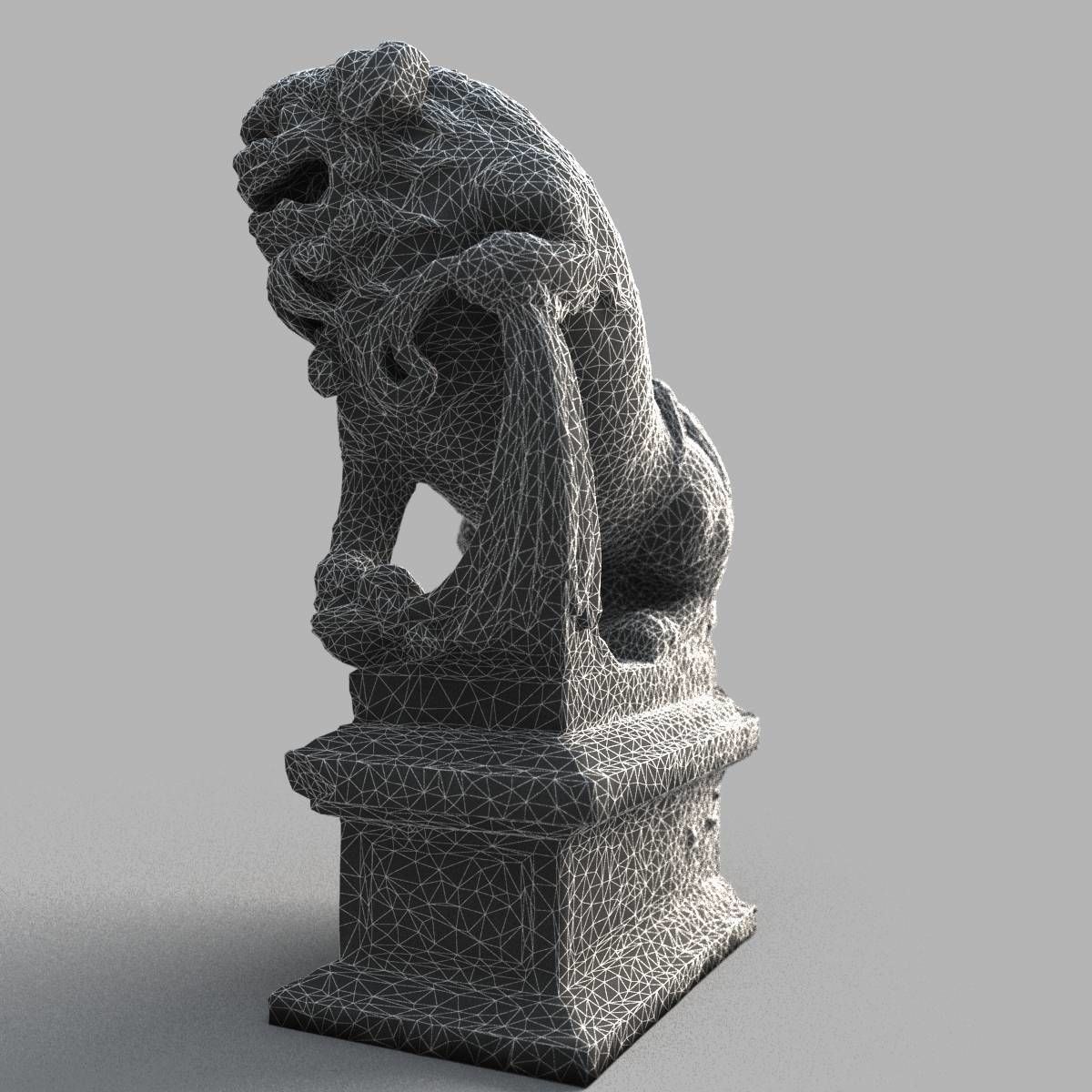 Lion-statue-007M lion statue 3D model_17