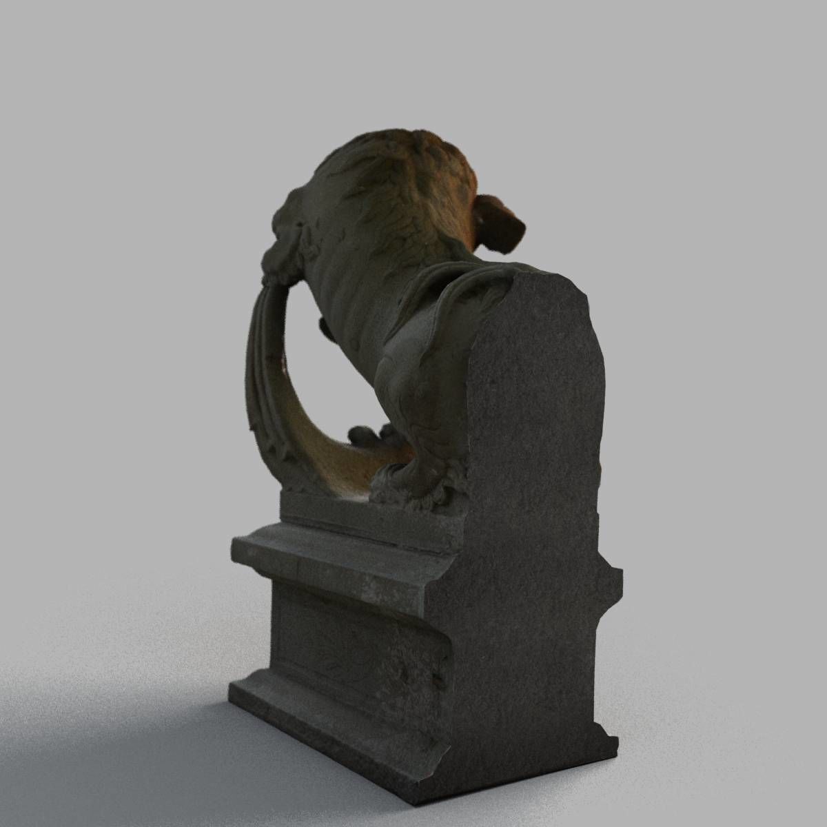 Lion-statue-007M lion statue 3D model_3