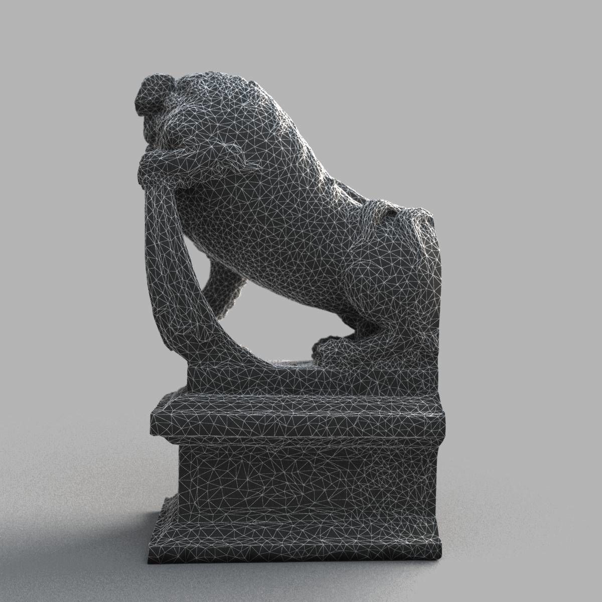 Lion-statue-007M lion statue 3D model_16