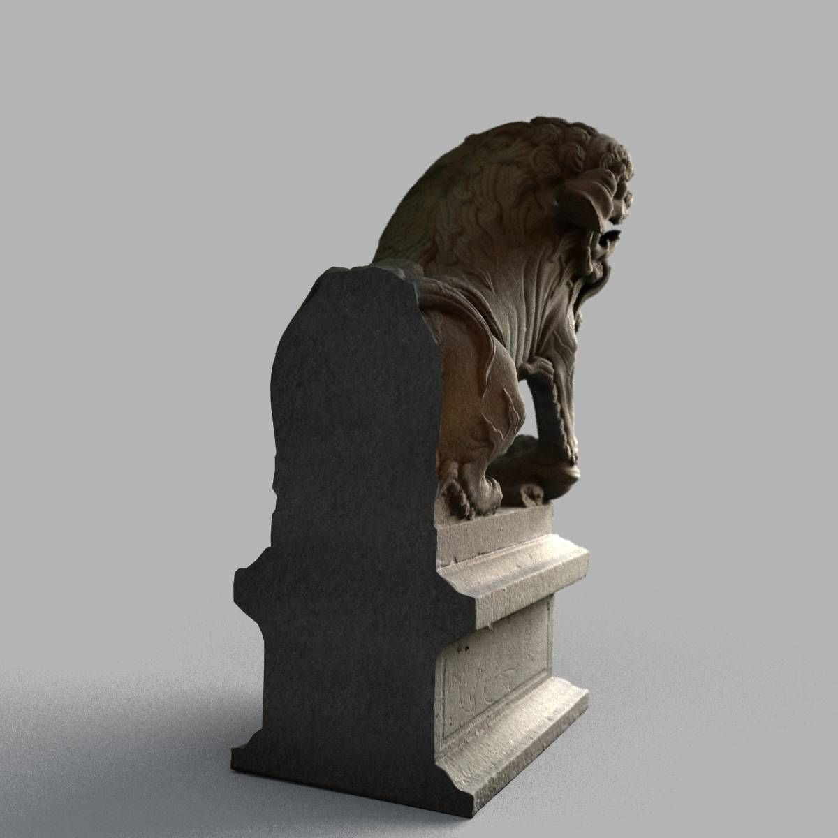 Lion-statue-007M lion statue 3D model_2