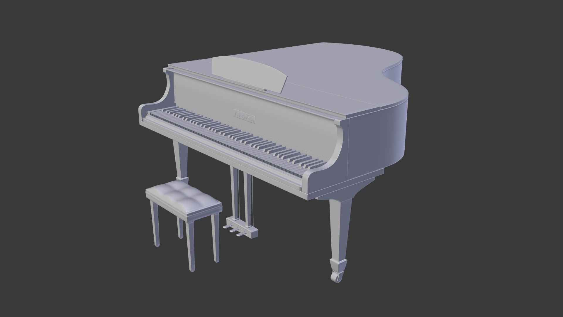 Grandpiano grand piano 3D model_7