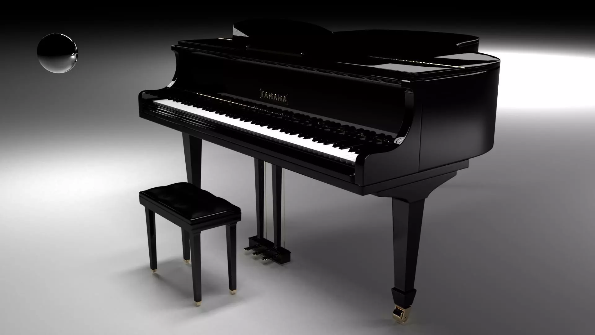 Grandpiano grand piano 3D model_0
