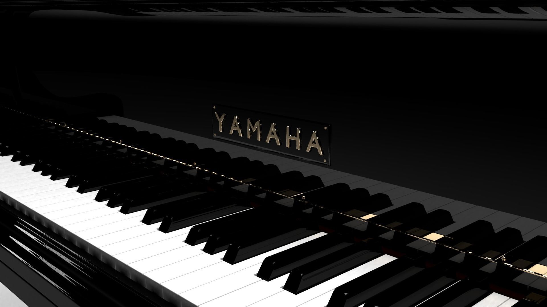 Grandpiano grand piano 3D model_3