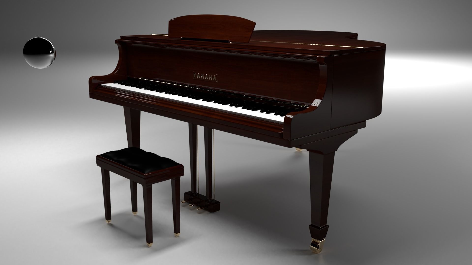 Grandpiano grand piano 3D model_6