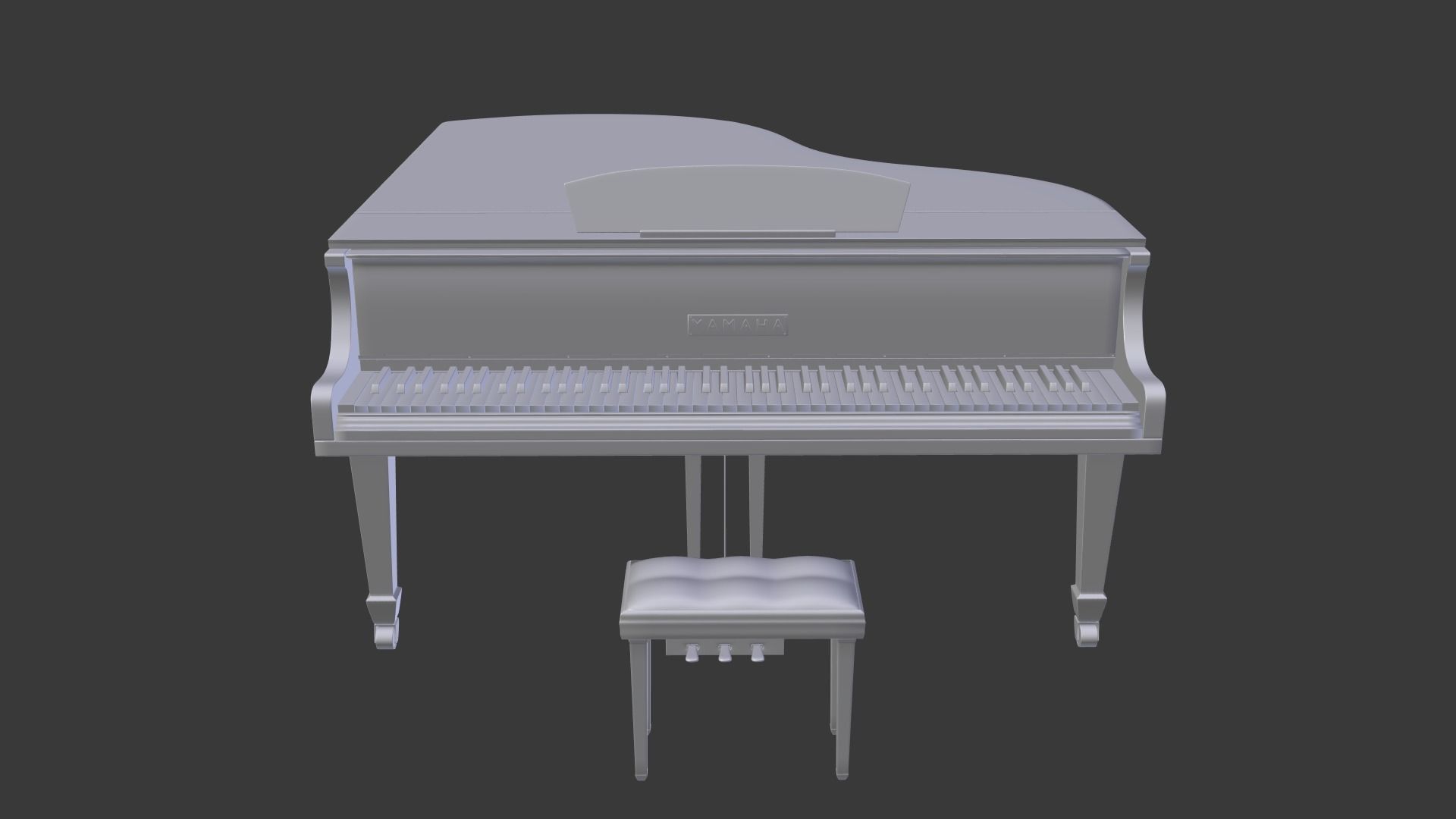 Grandpiano grand piano 3D model_8