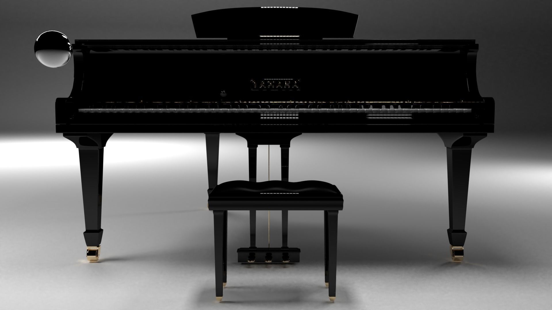 Grandpiano grand piano 3D model_1