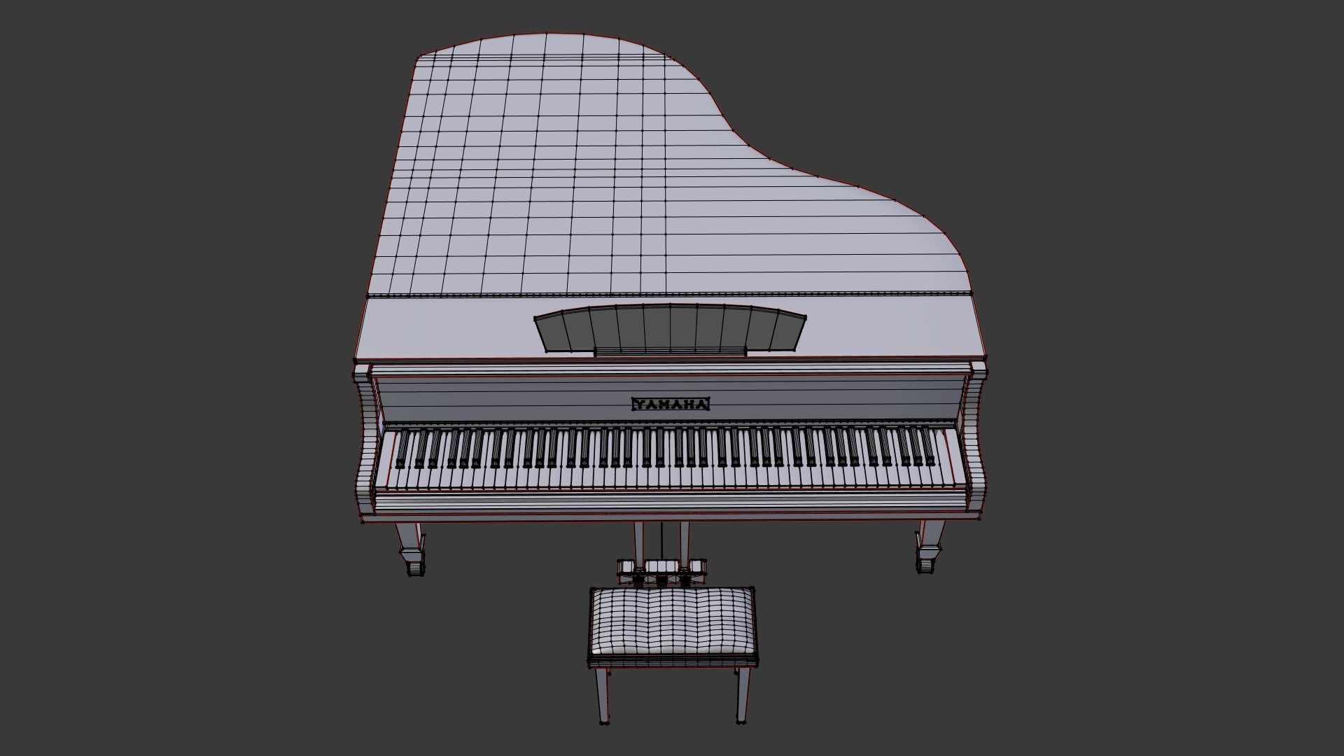 Grandpiano grand piano 3D model_11