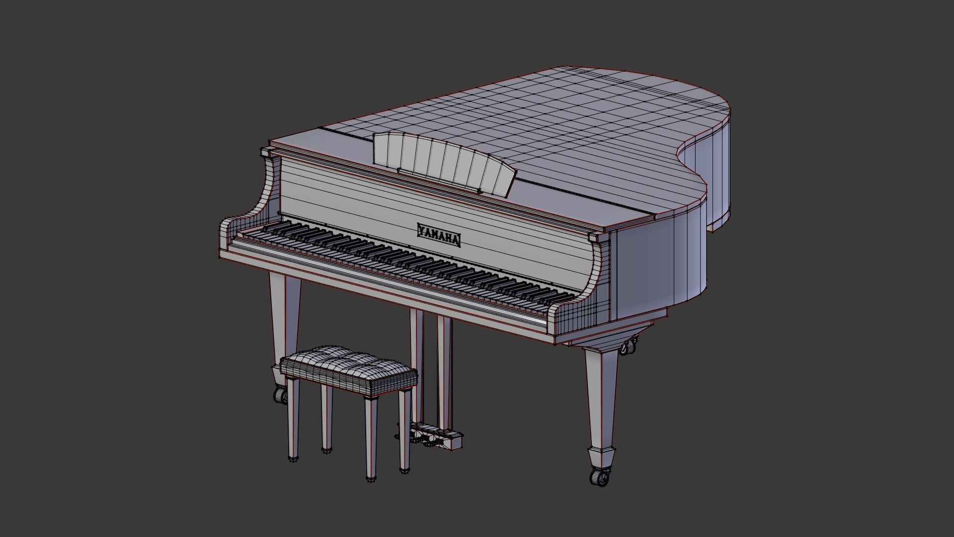 Grandpiano grand piano 3D model_10