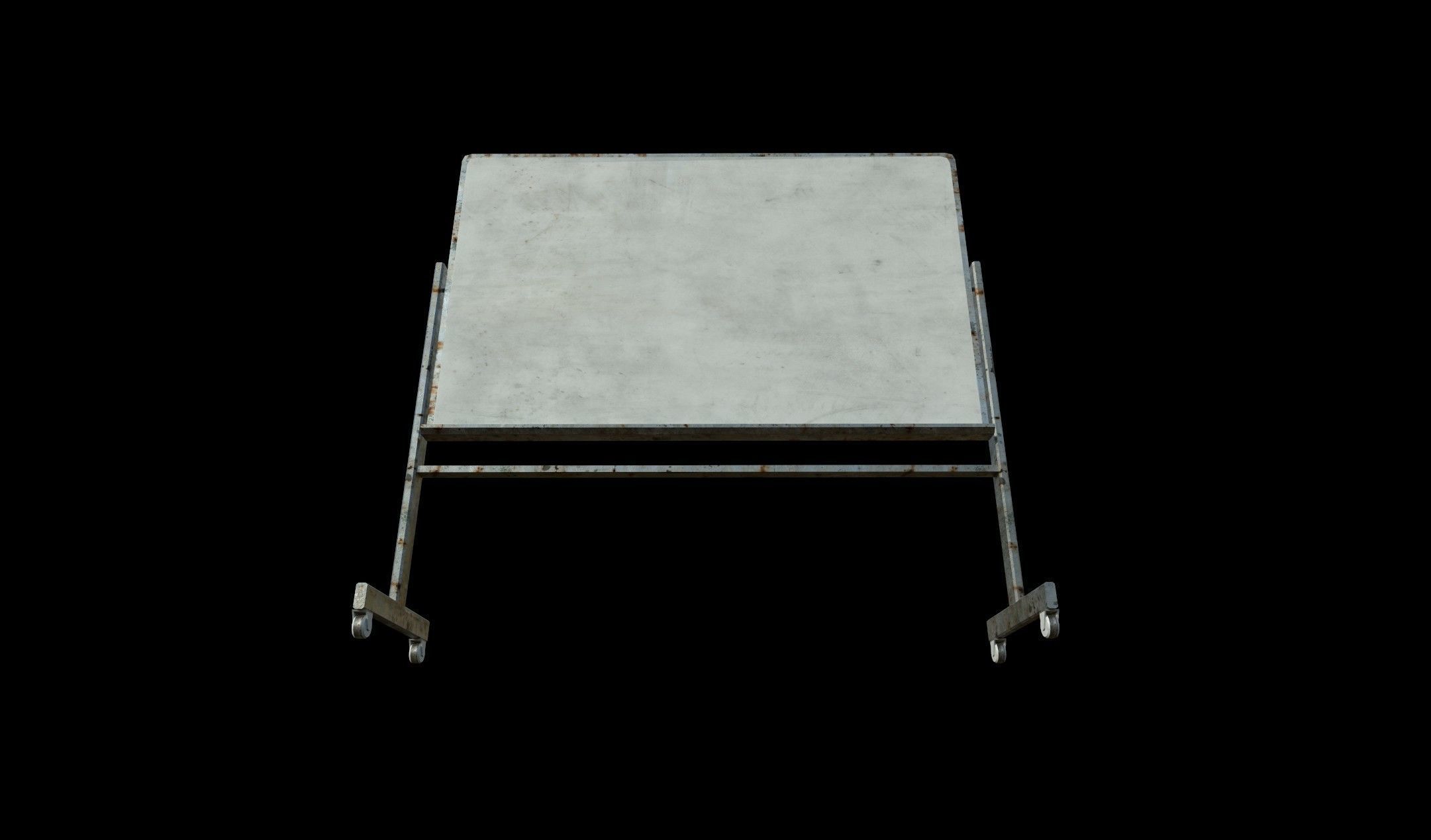 Whiteboard with stand - PBR - Dirty Textured Low-poly 3D model_9