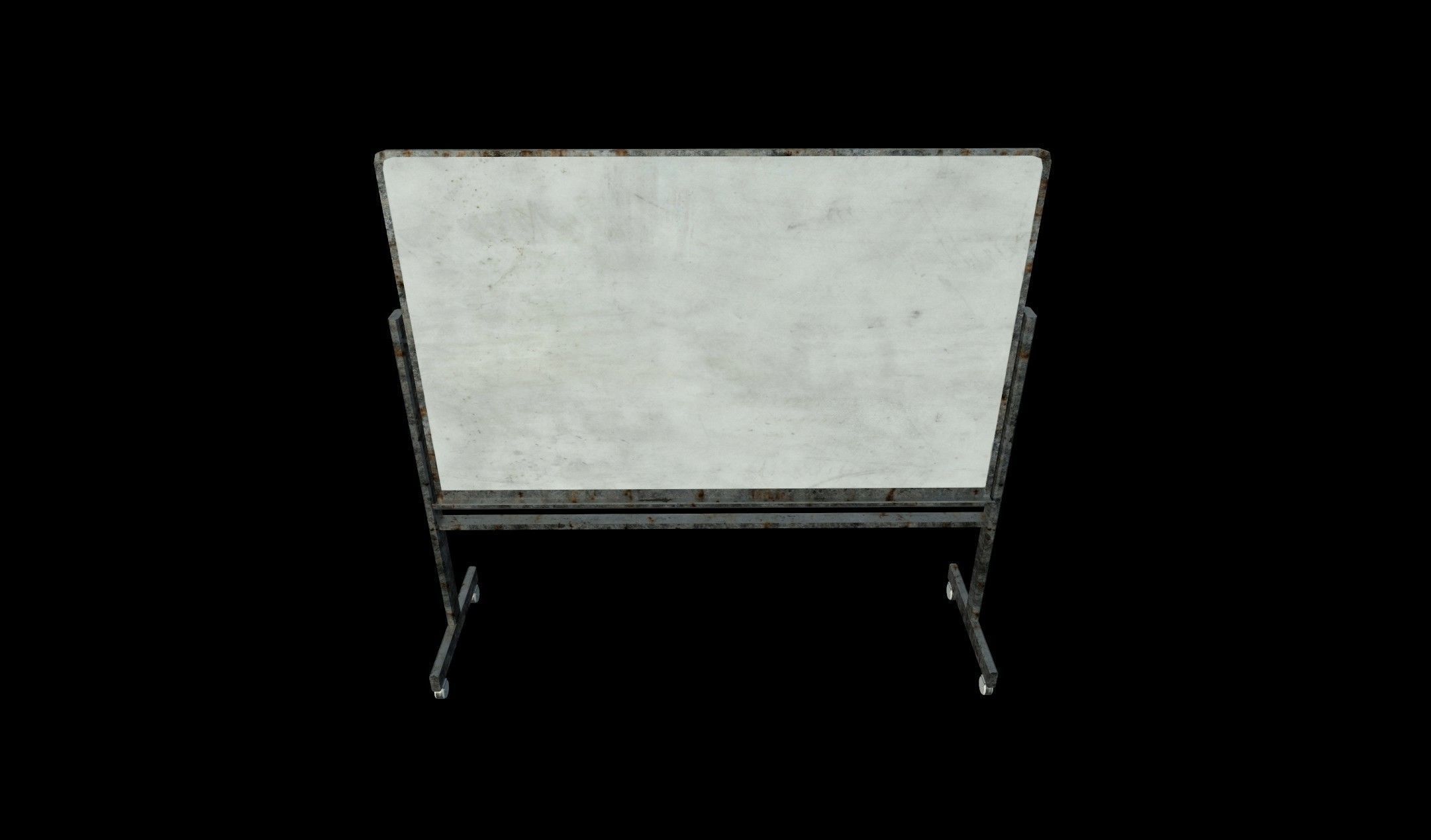 Whiteboard with stand - PBR - Dirty Textured Low-poly 3D model_10