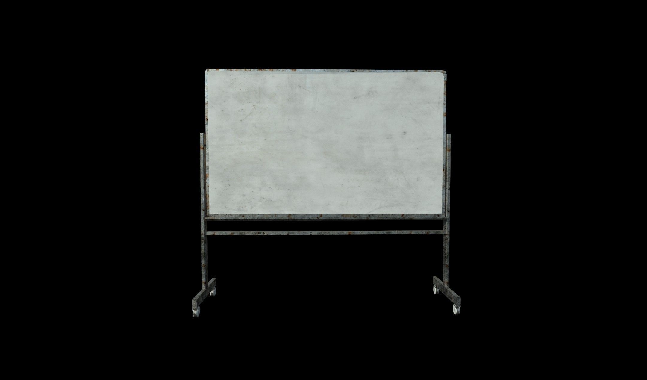 Whiteboard with stand - PBR - Dirty Textured Low-poly 3D model_8