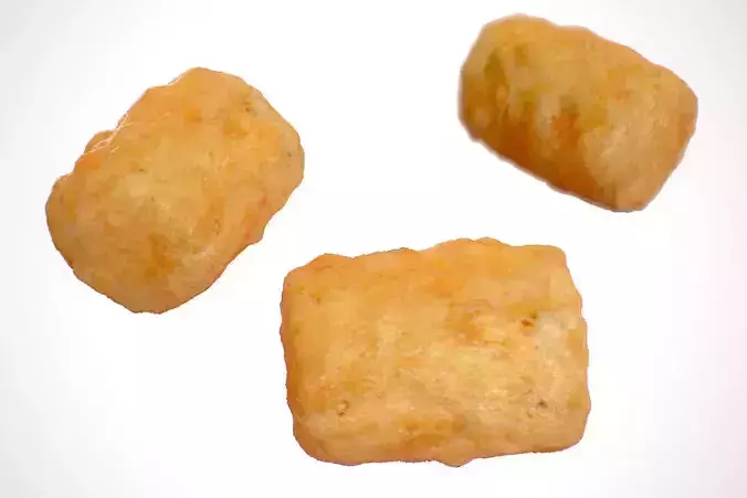 Cheesy Tots  Low-poly 3D model