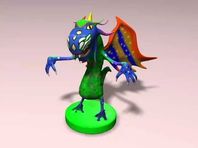 Alebrije colorful dragon 3D print model_0