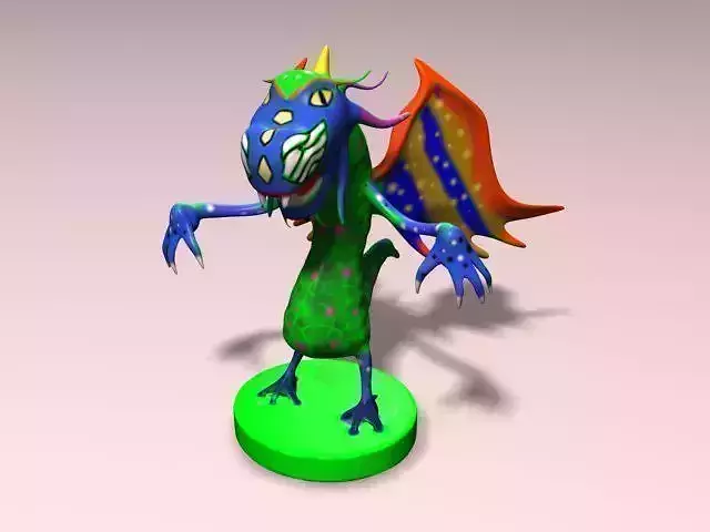Alebrije colorful dragon 3D print model