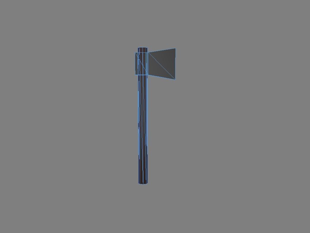 Low-Poly Axe street pole Free low-poly 3D model_2
