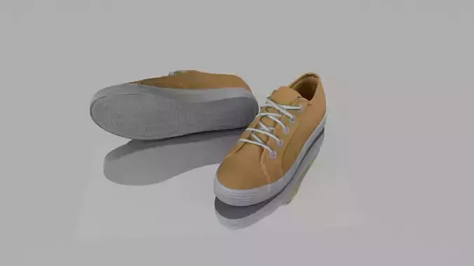 Pair of shoes Low-poly 3D model