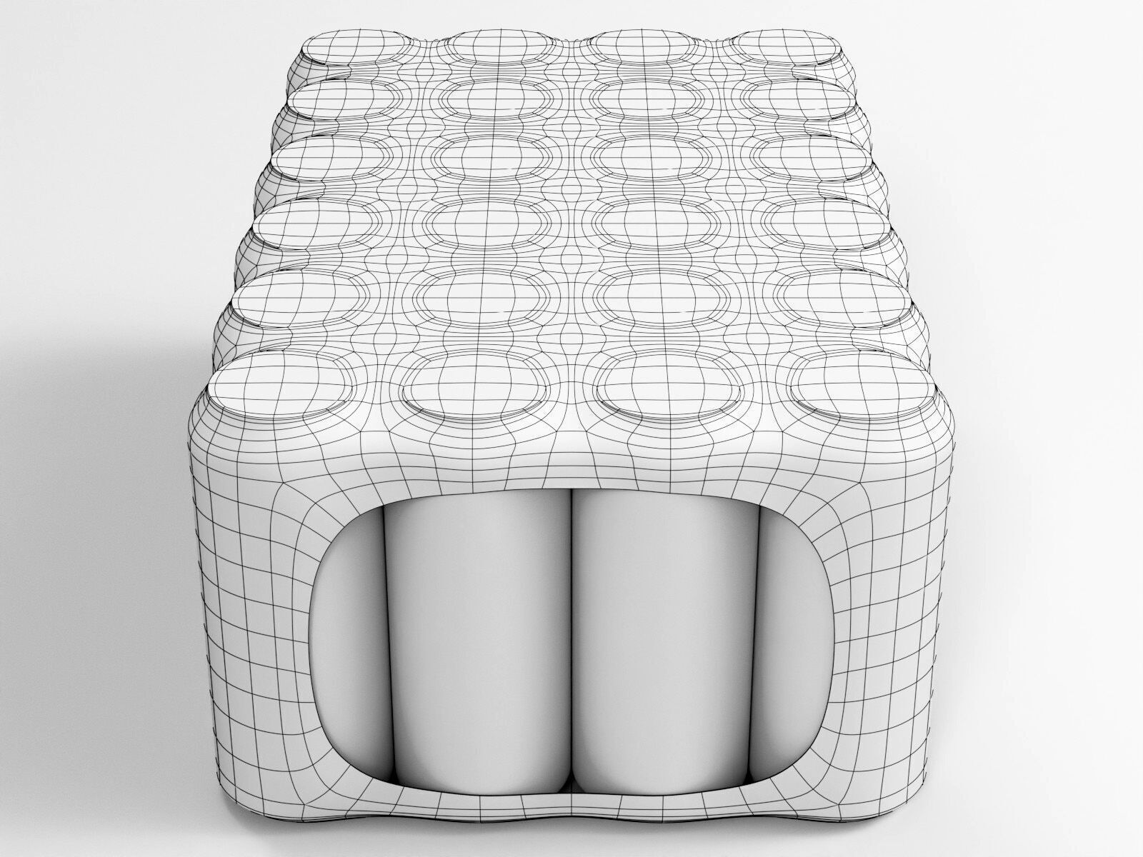 24 pack 500ml plastic shrinkwrapped beverage cans 3D model_5