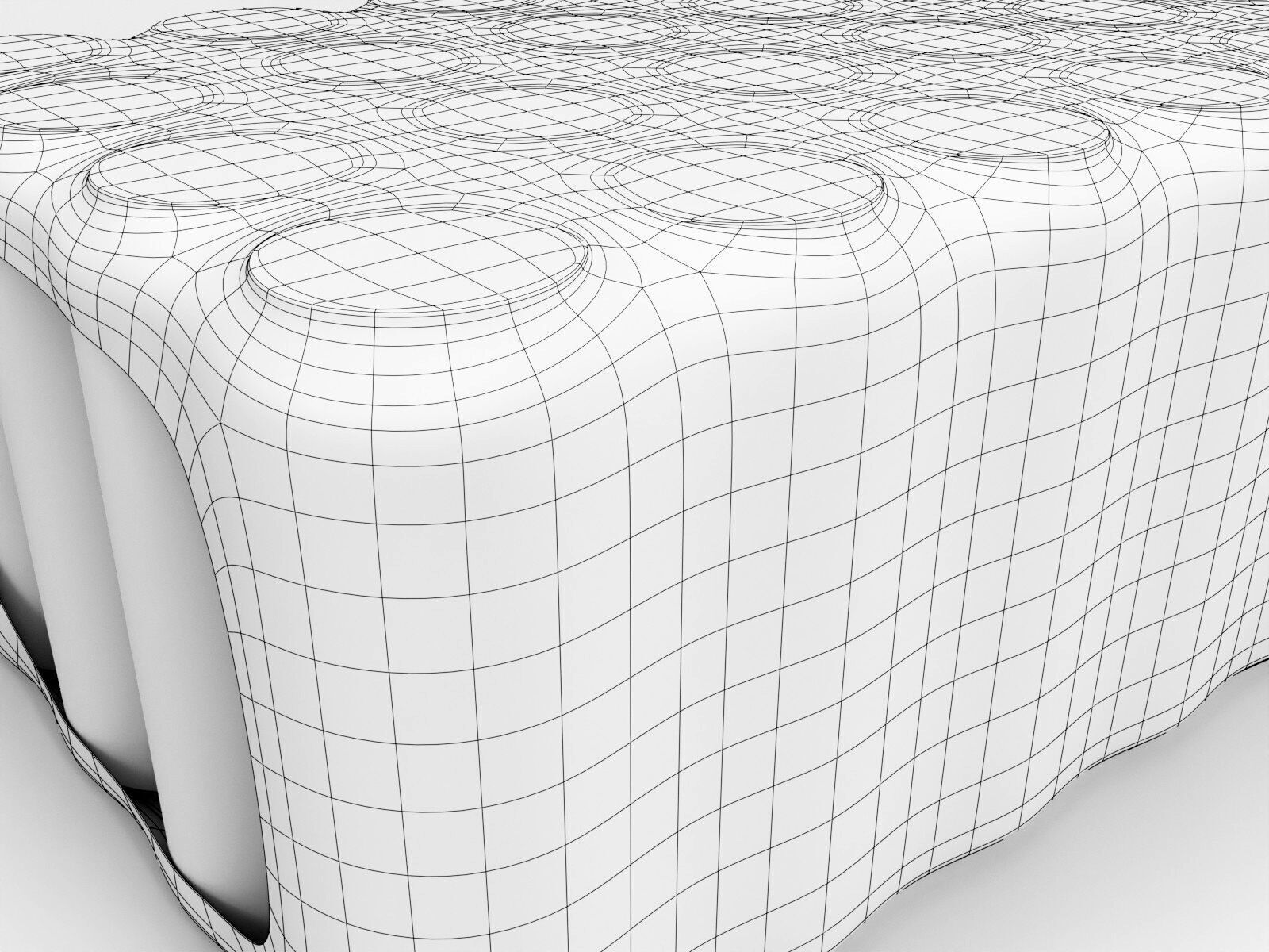 24 pack 500ml plastic shrinkwrapped beverage cans 3D model_7