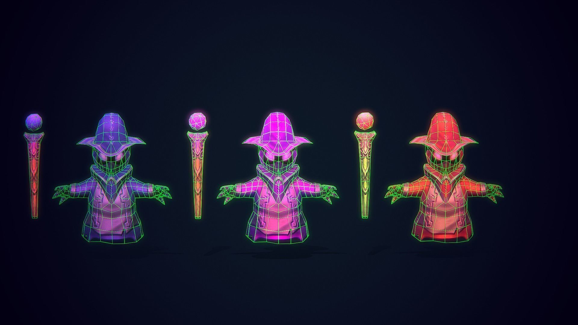 Minion mage  Low-poly 3D model_1