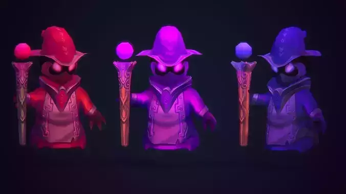 Minion mage  Low-poly 3D model