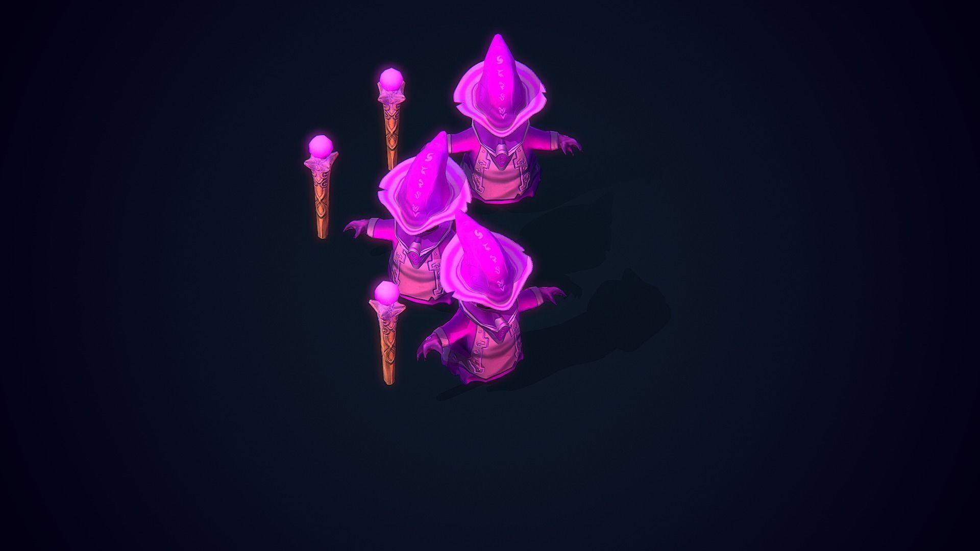 Minion mage  Low-poly 3D model_5