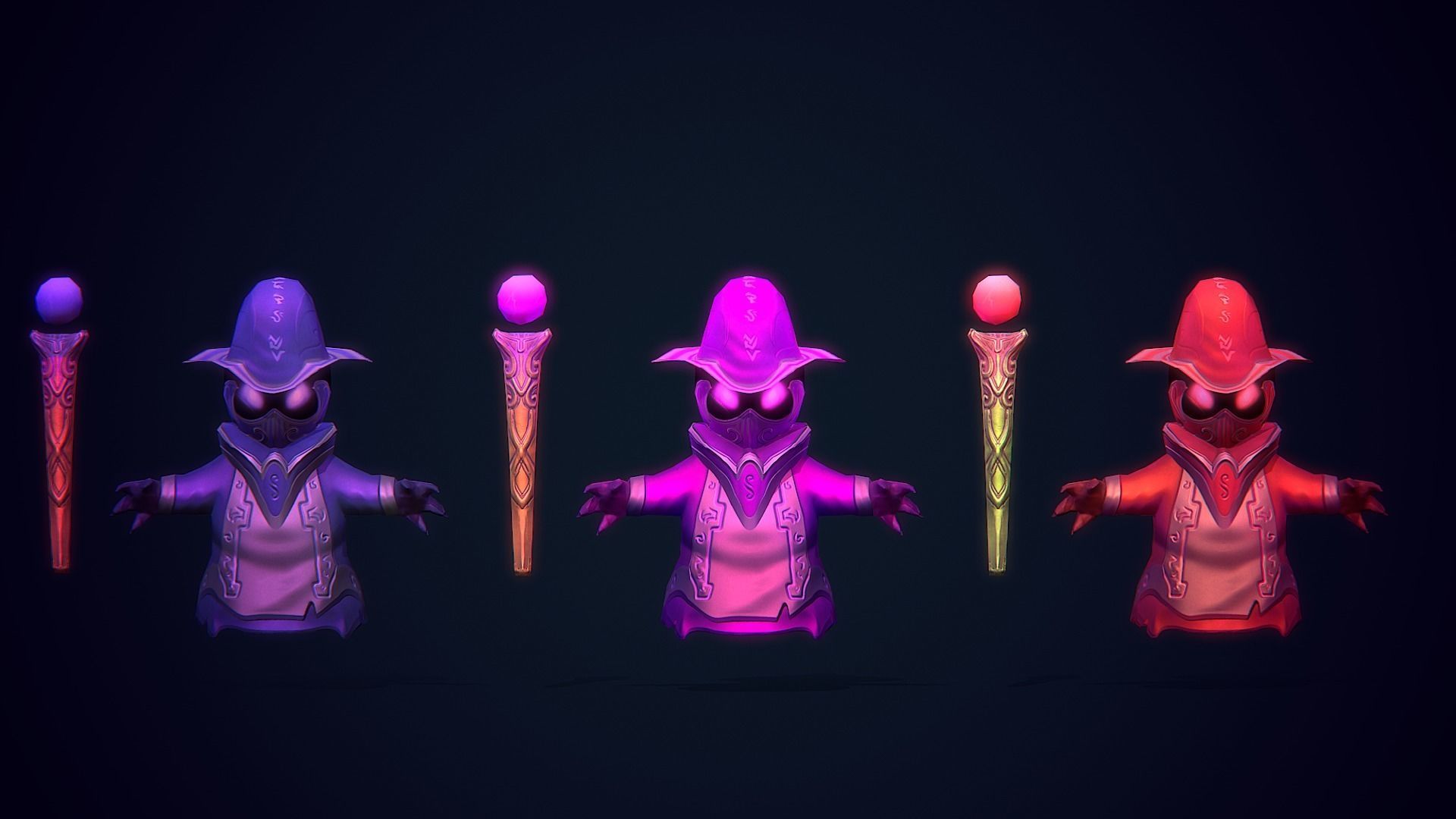 Minion mage  Low-poly 3D model_2