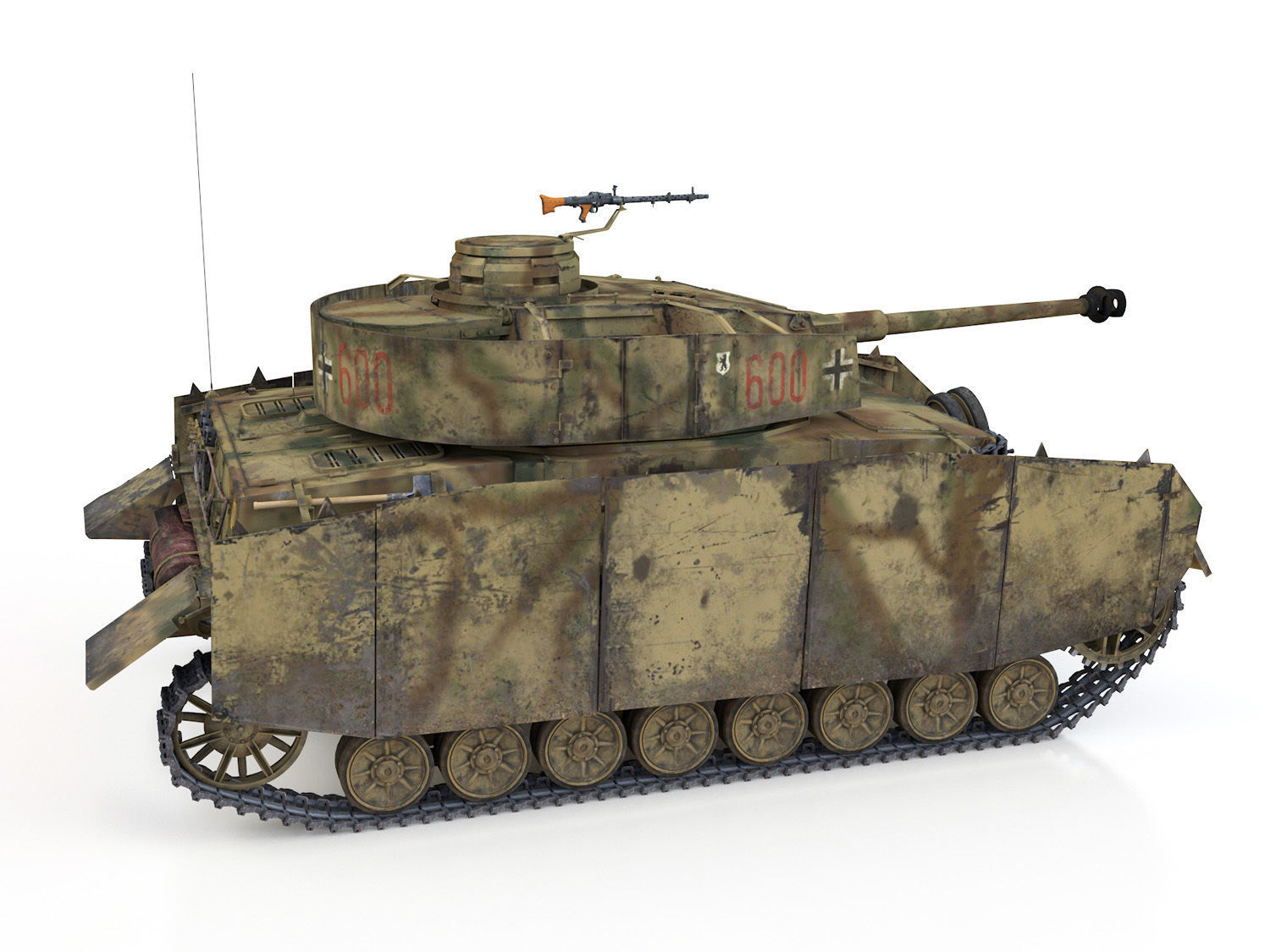 PzKpfw IV - Panzer 4 - Ausf H - 600 3D model_7