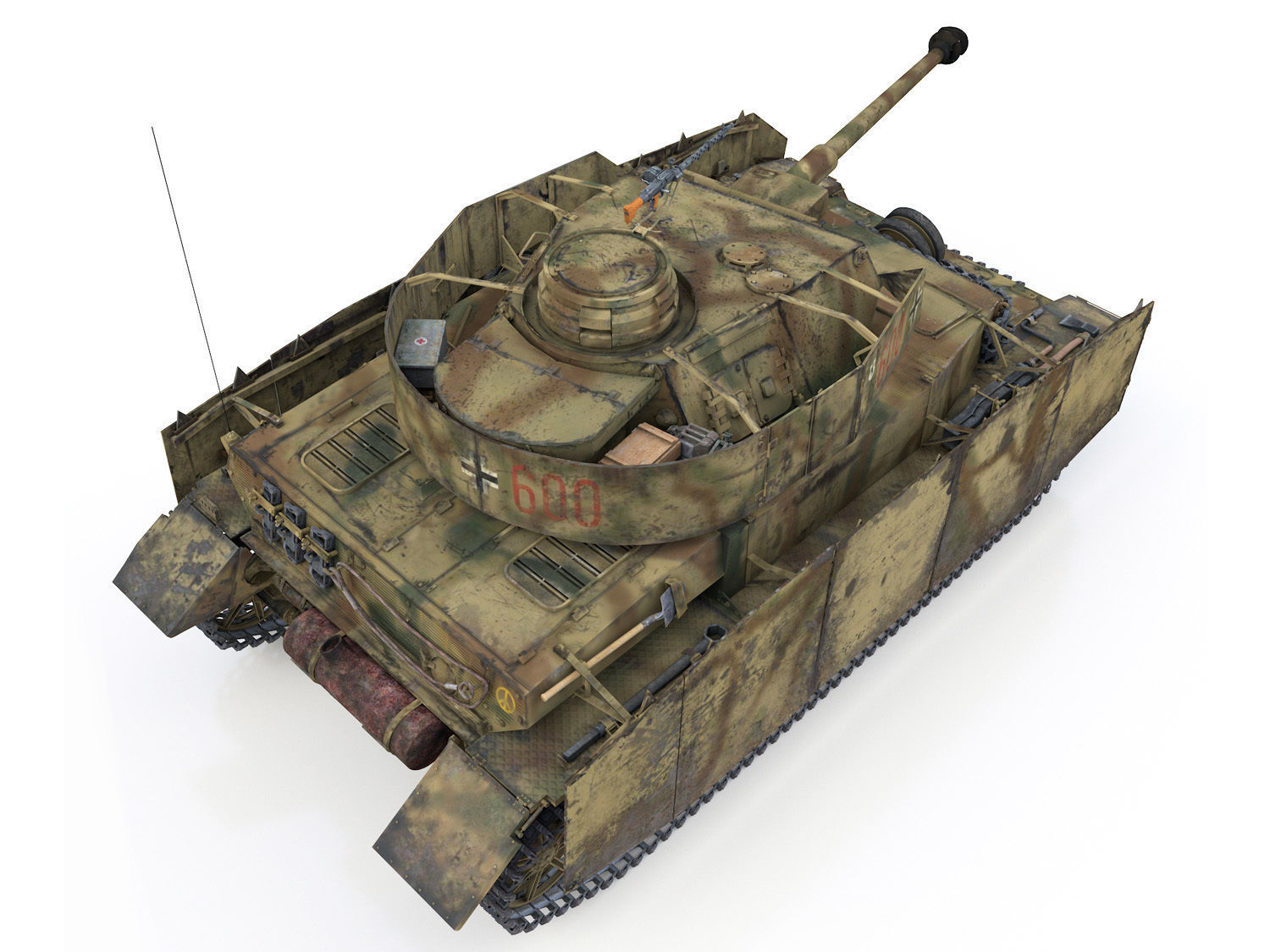 PzKpfw IV - Panzer 4 - Ausf H - 600 3D model_6