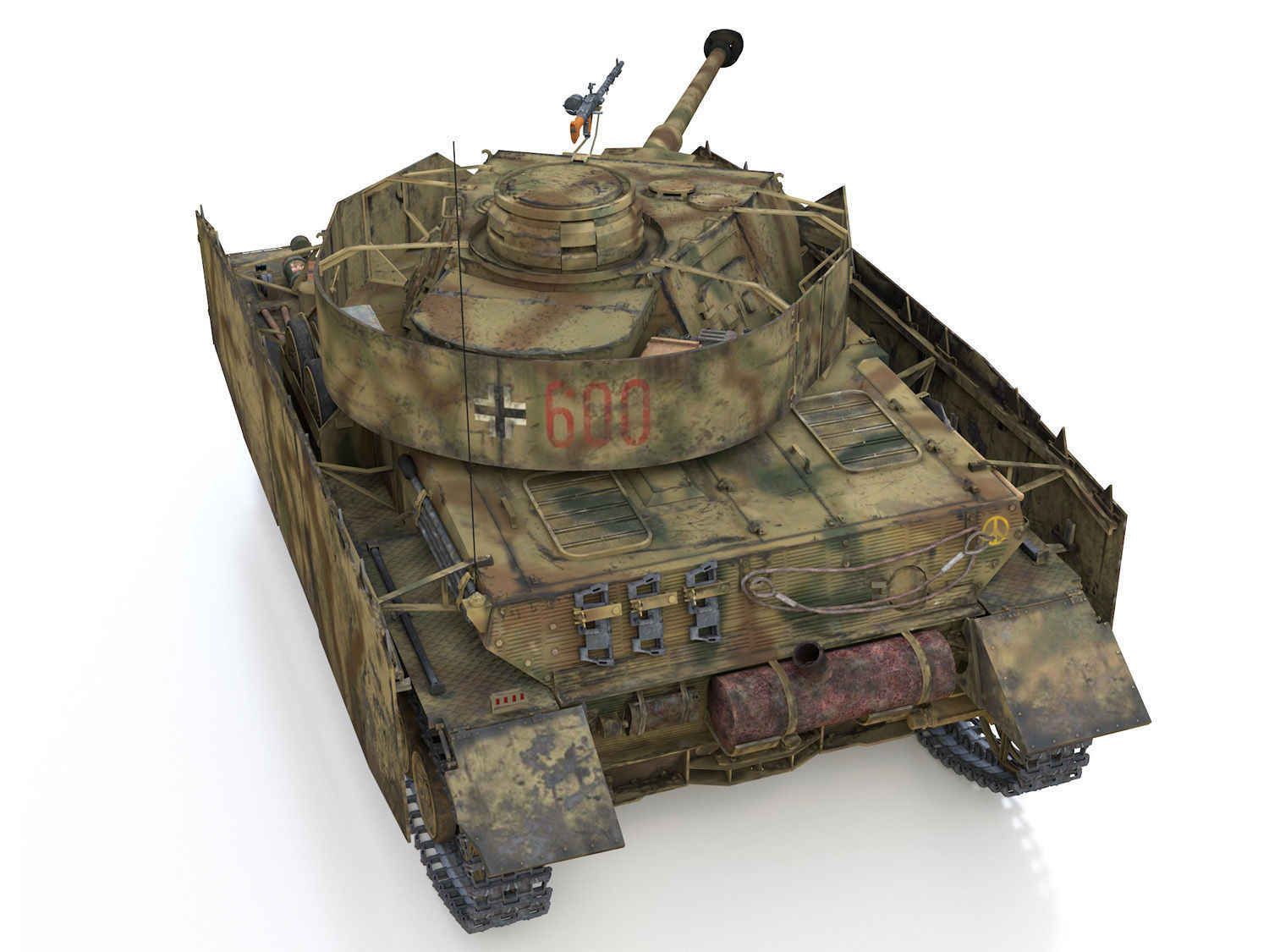 PzKpfw IV - Panzer 4 - Ausf H - 600 3D model_5