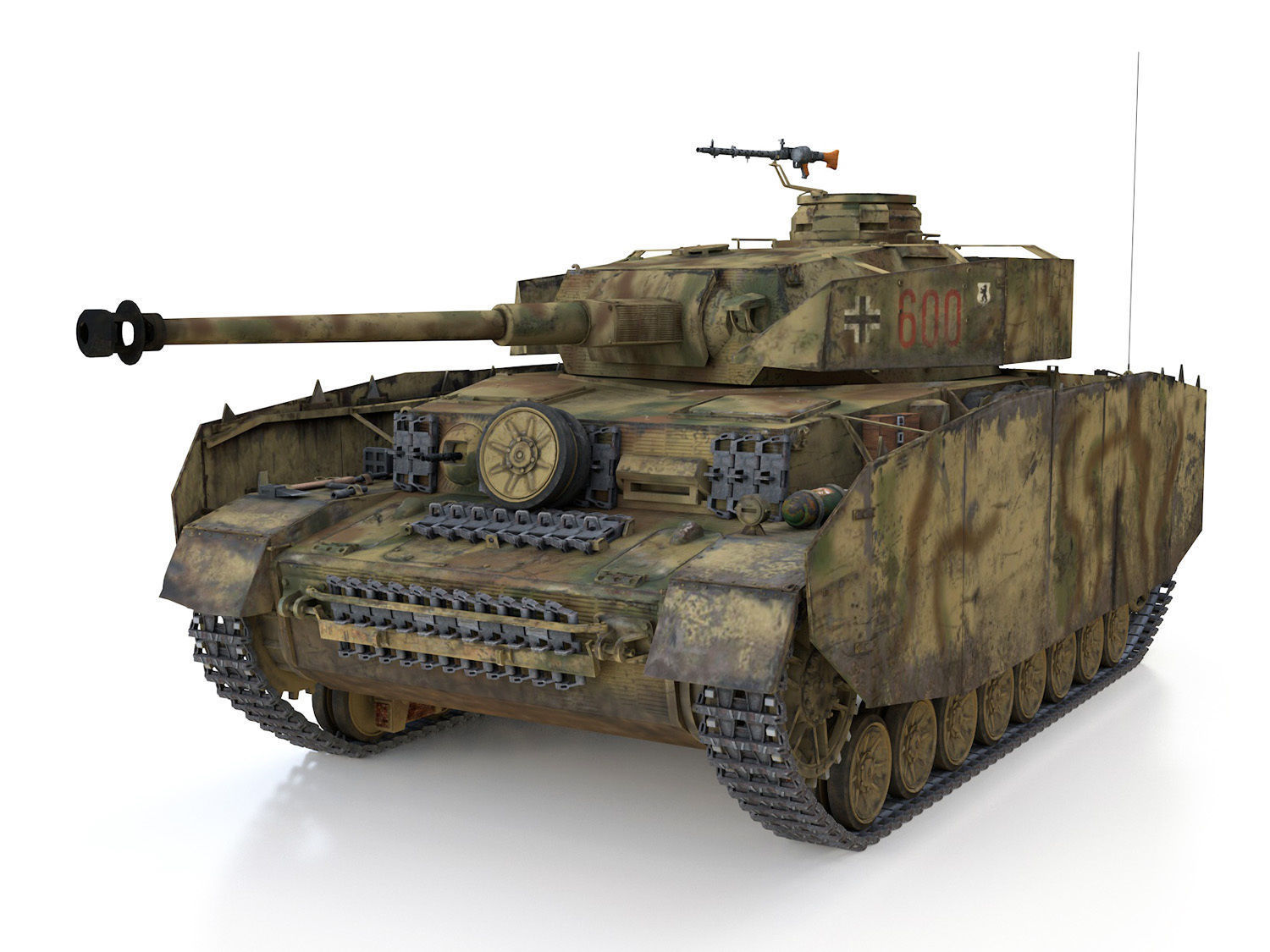 PzKpfw IV - Panzer 4 - Ausf H - 600 3D model_2