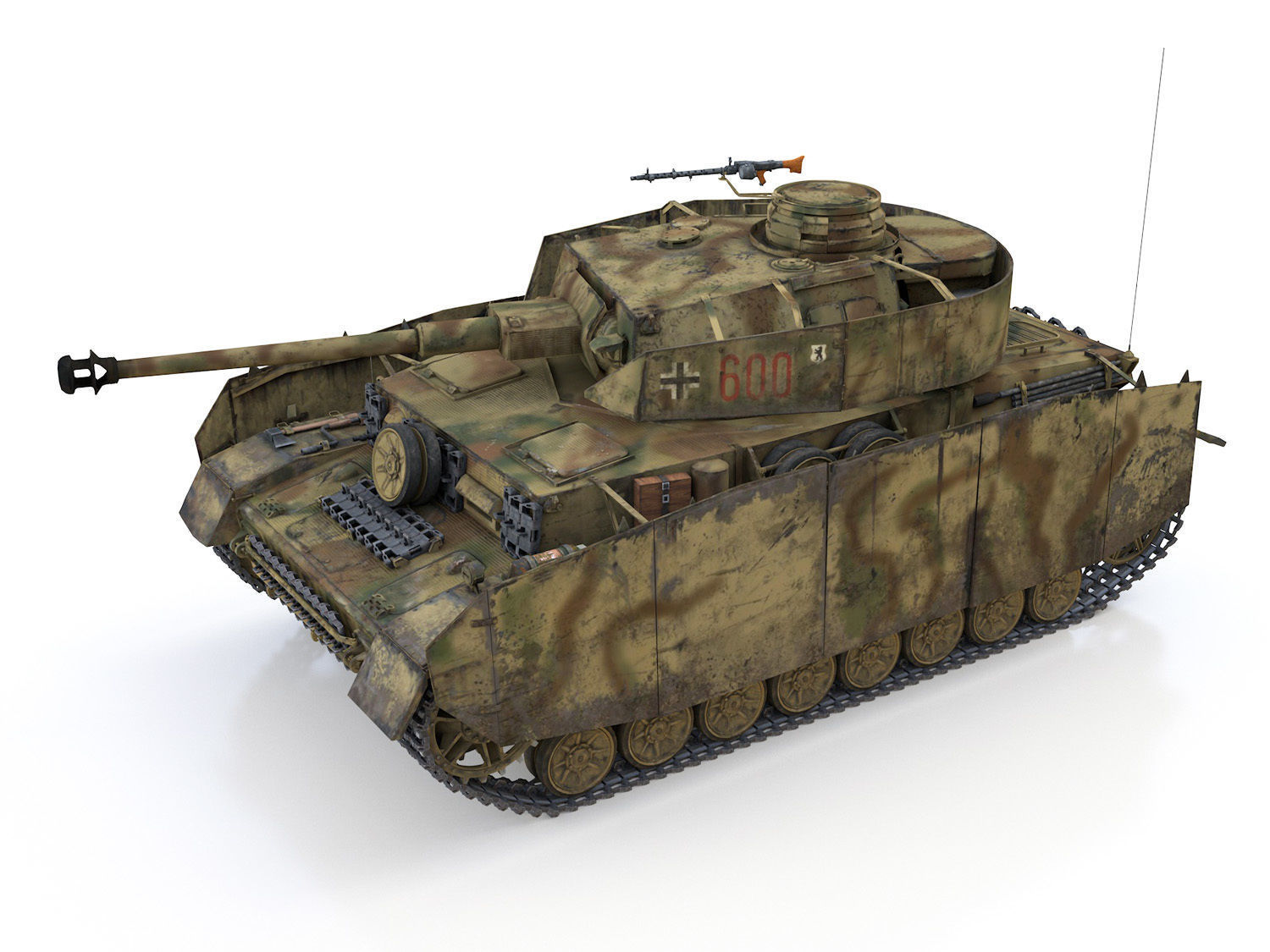 PzKpfw IV - Panzer 4 - Ausf H - 600 3D model_3