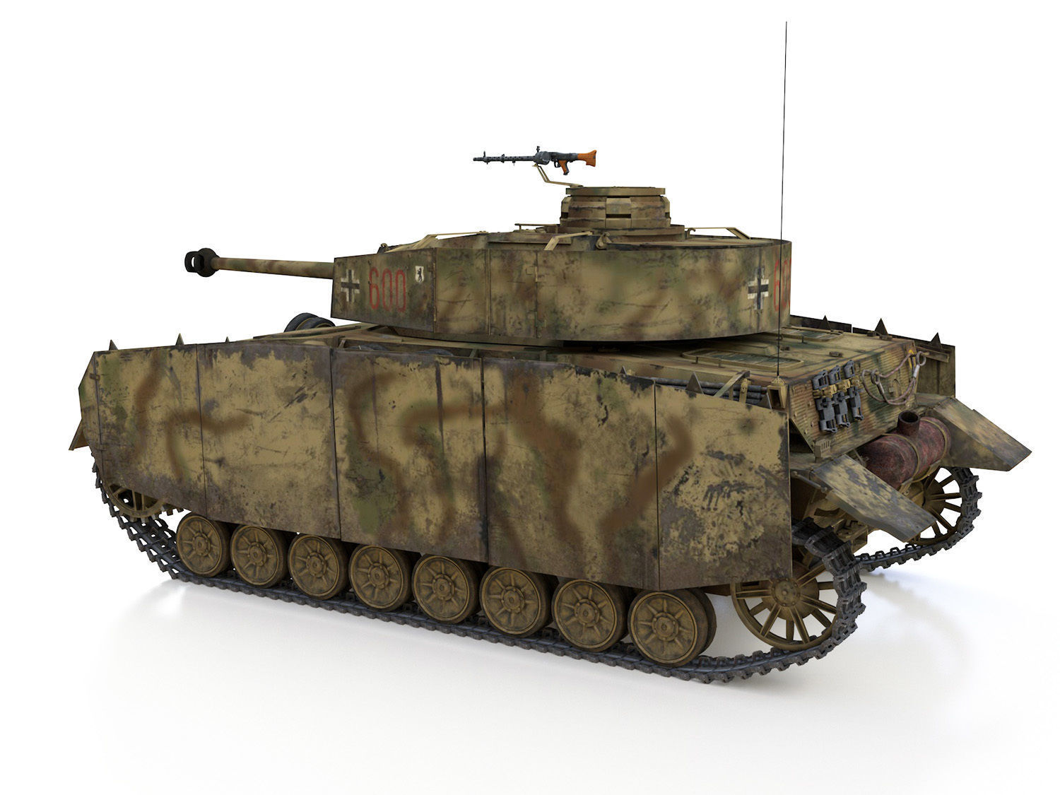 PzKpfw IV - Panzer 4 - Ausf H - 600 3D model_4