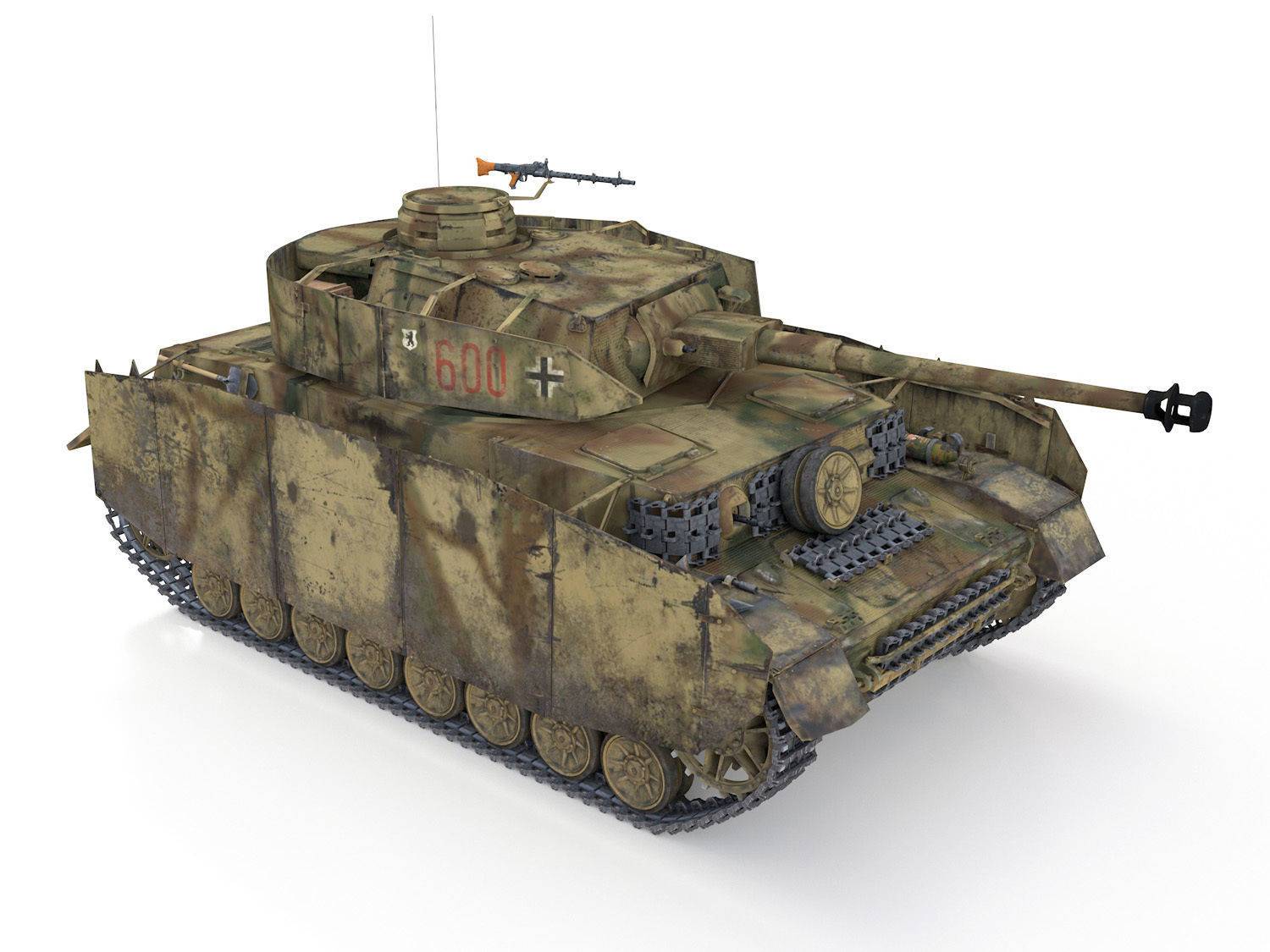 PzKpfw IV - Panzer 4 - Ausf H - 600 3D model_8