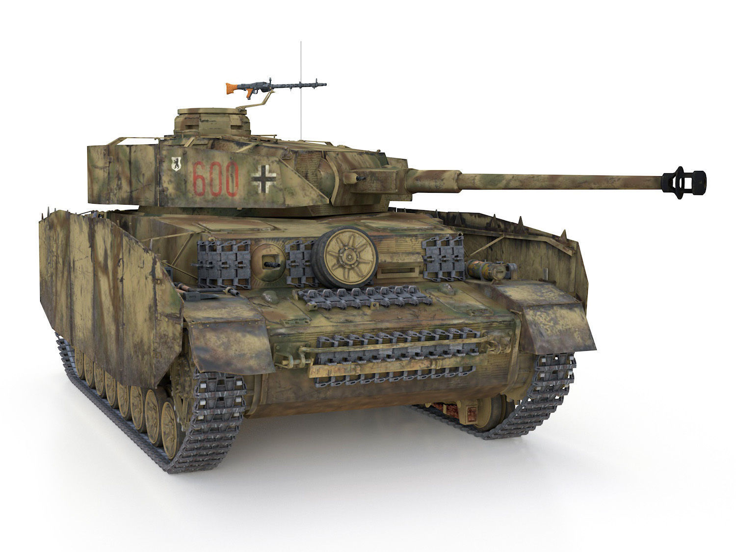 PzKpfw IV - Panzer 4 - Ausf H - 600 3D model_9