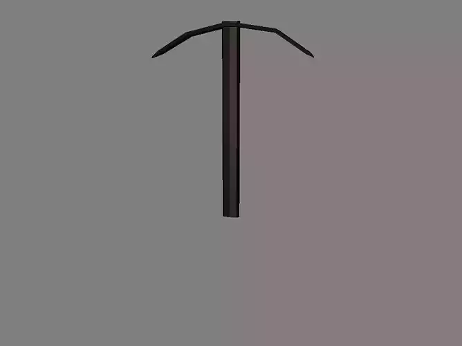Low-Poly Pickaxe hammer Free low-poly 3D model