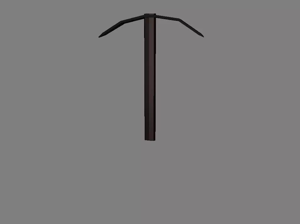 Low-Poly Pickaxe hammer Free low-poly 3D model