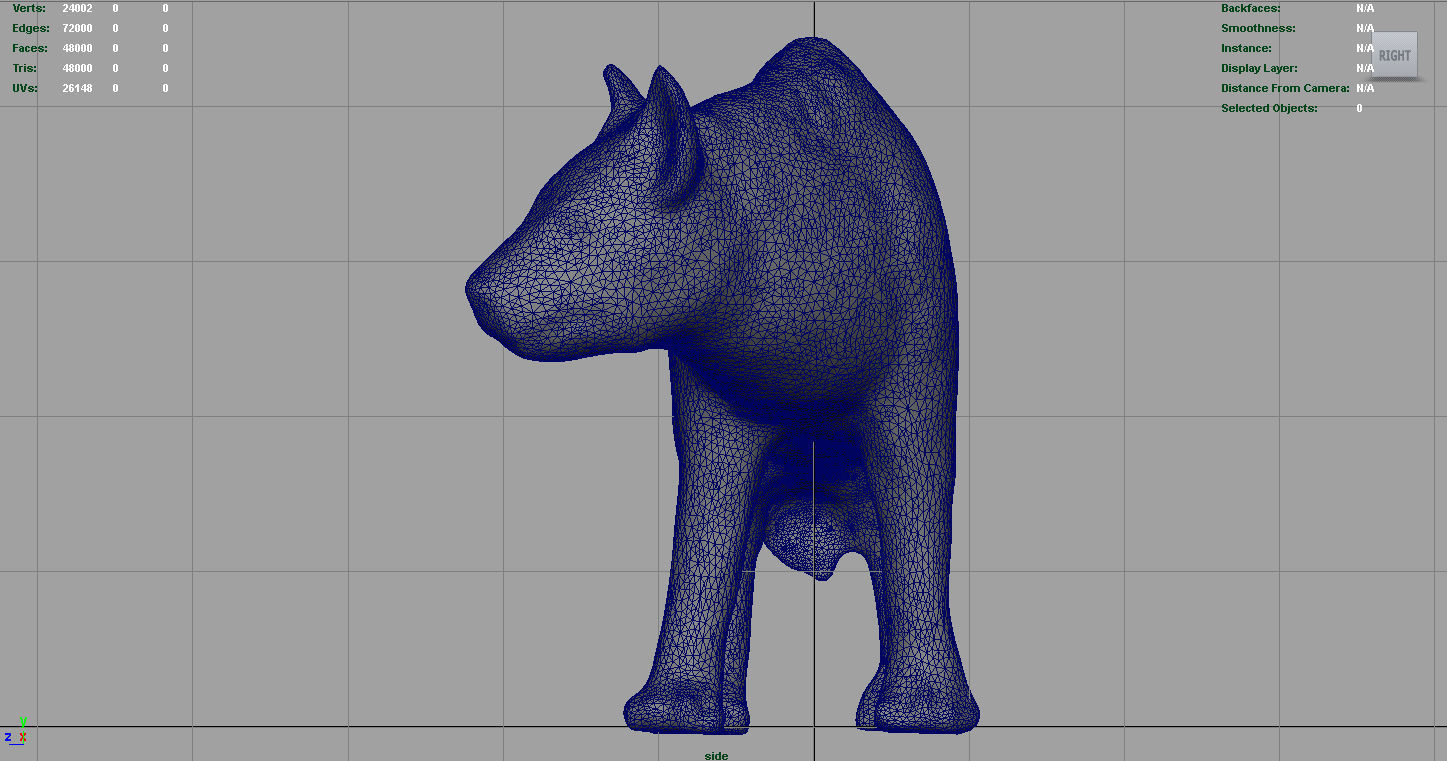 Hyena Low-poly 3D model_8
