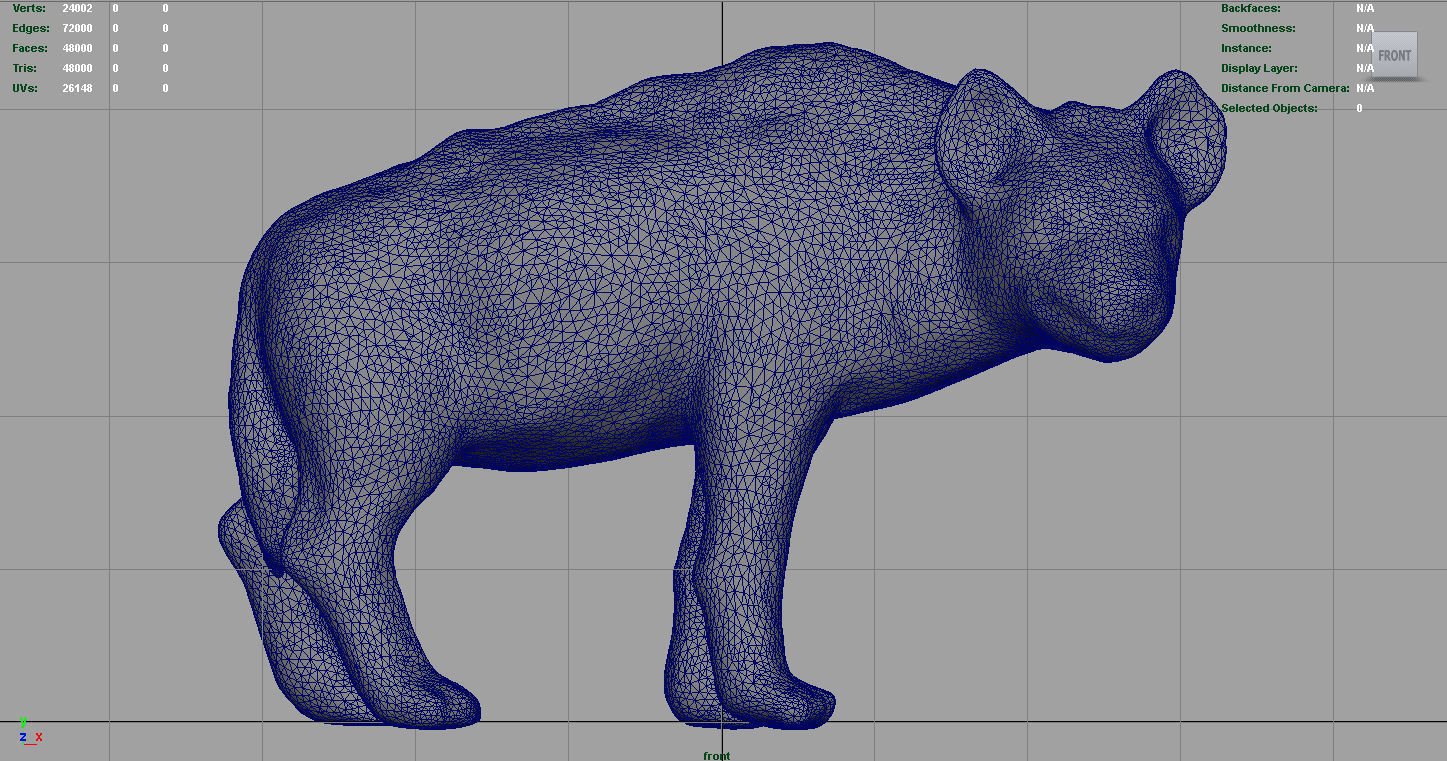 Hyena Low-poly 3D model_9