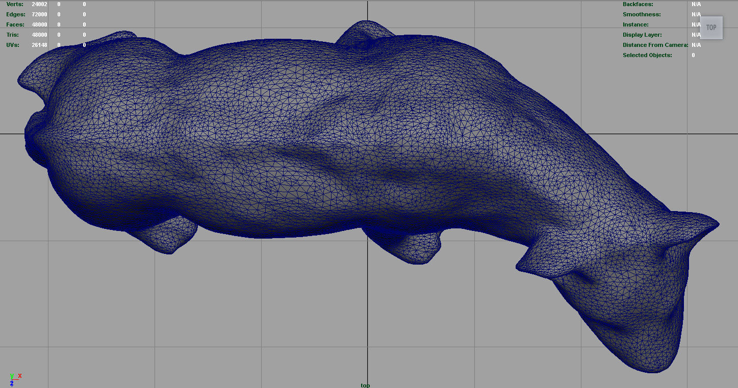 Hyena Low-poly 3D model_7