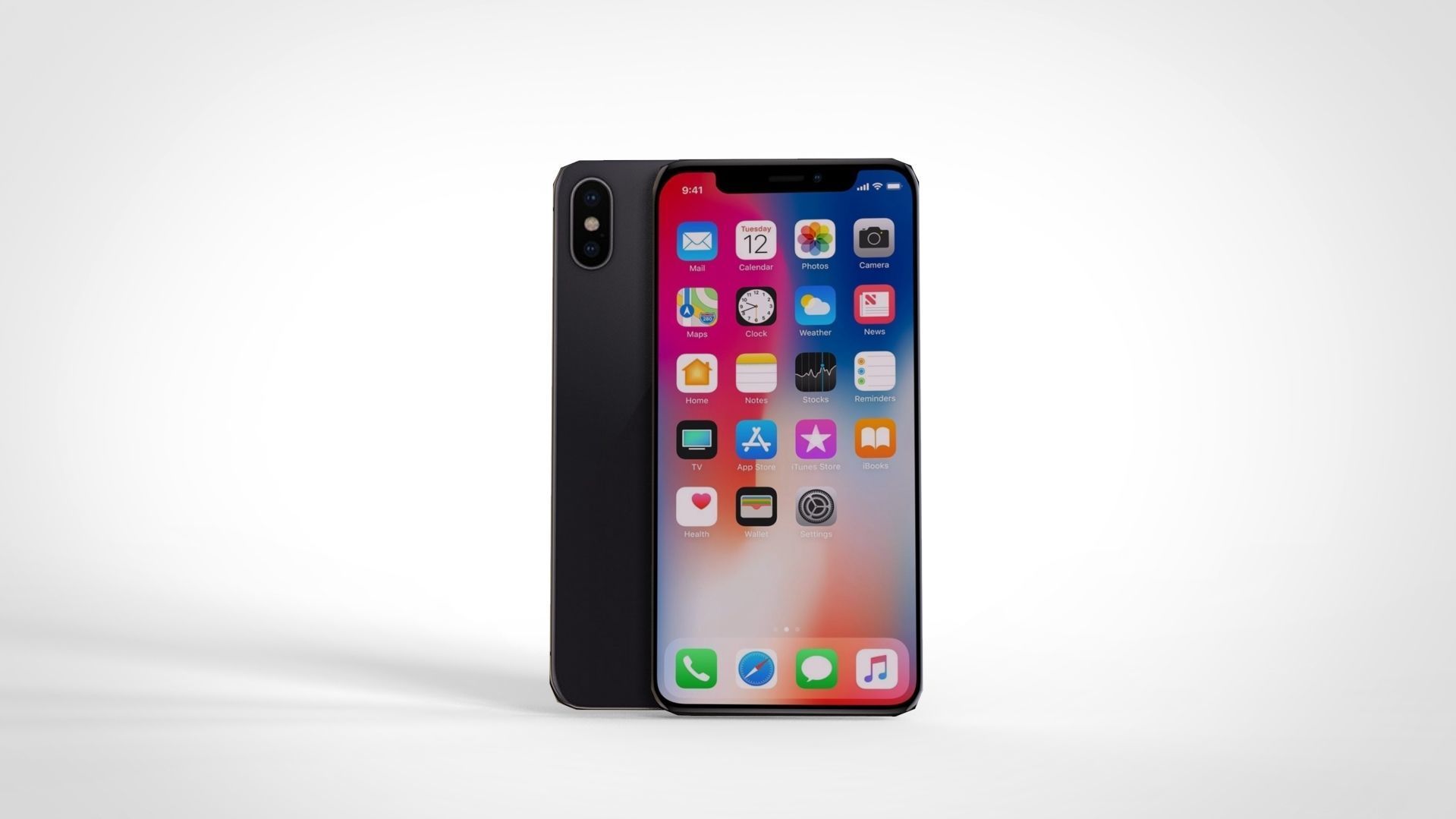Iphone X Iphone 8 plus Iphone 8 low Poly 3D model Low-poly 3D model_3