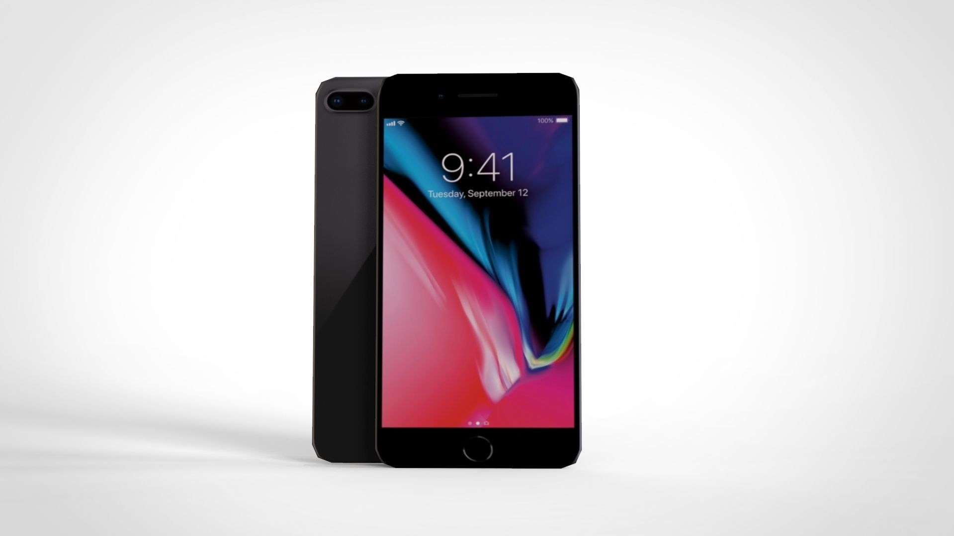 Iphone X Iphone 8 plus Iphone 8 low Poly 3D model Low-poly 3D model_4