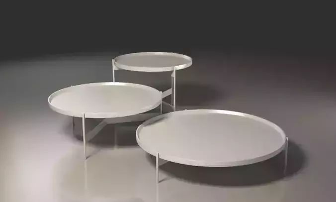 Abaco Pianca round triple coffee table